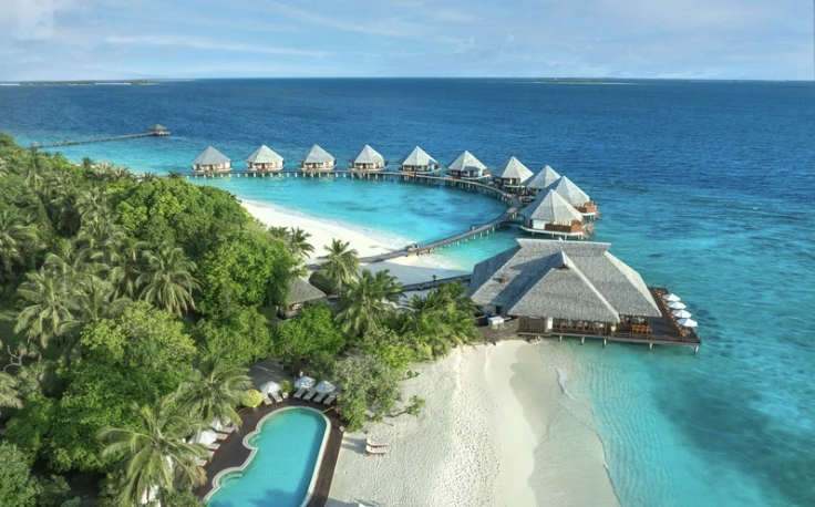 Vista aérea Six Senses Laamu.